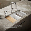 Kohler Riverby® 33" undermount double-bowl workstation kitchen sink