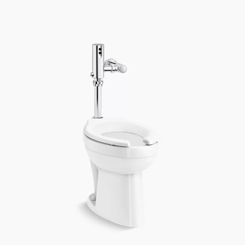 Kohler Commercial toilet with Mach® Tripoint® touchless DC 1.0 gpf flushometer