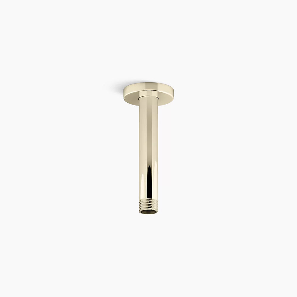 Kohler 6" ceiling-mount single-function rainhead arm and flange
