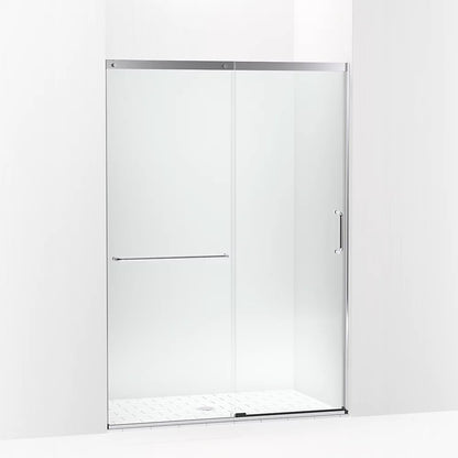 Kohler Sliding shower door, 75-1/2" H x 50-1/4 - 53-5/8" W, with heavy 5/16" thick Crystal Clear glass