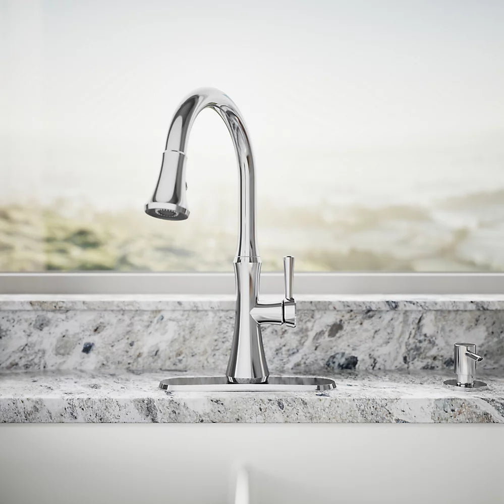 Kohler Pull-down kitchen sink faucet with soap/lotion dispenser