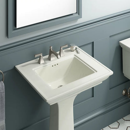 Kohler 25" rectangular pedestal bathroom sink