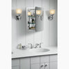 Kohler 16" W x 20" H aluminum single-door medicine cabinet with mirrored door, beveled edges