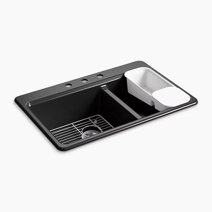 Kohler 33" top-mount double-bowl workstation kitchen sink