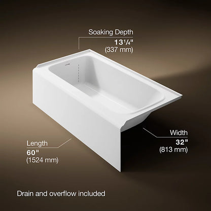Kohler Avec 60" x 32" alcove bath, left drain