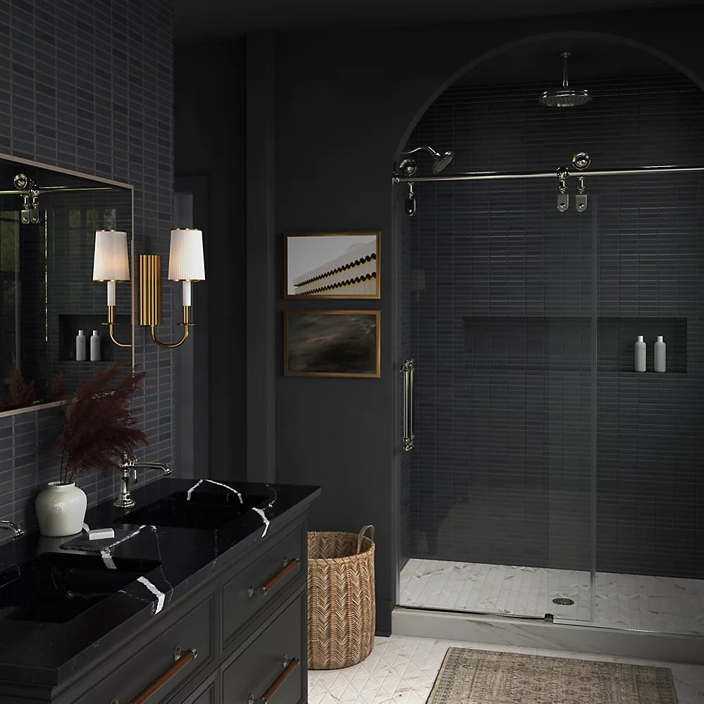 Kohler 80-7/8" H sliding shower door with 3/8"-thick glass