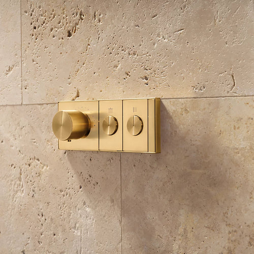 Kohler Two-outlet recessed mechanical thermostatic valve control