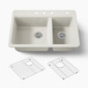 Kohler Riverby® 33" top-mount double-bowl kitchen sink