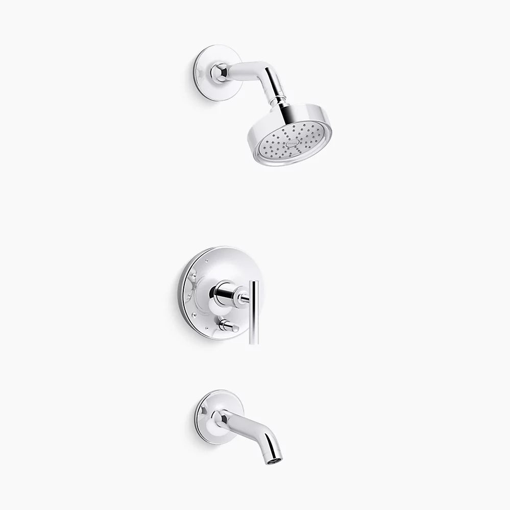 Kohler Rite-Temp® bath and shower trim kit with push-button diverter and lever handle, 1.75 gpm