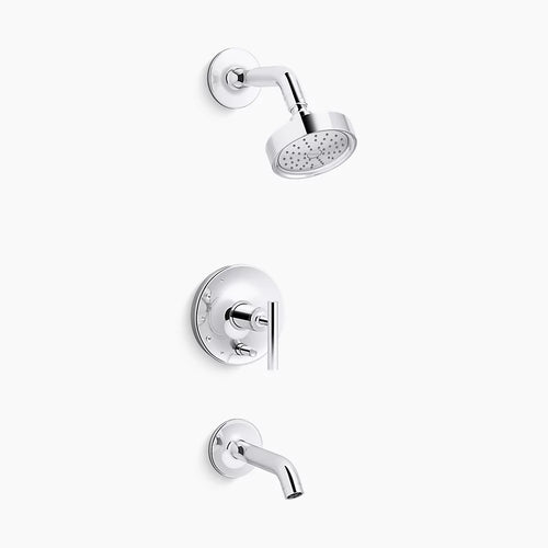 Kohler Rite-Temp® bath and shower trim kit with push-button diverter and lever handle, 1.75 gpm
