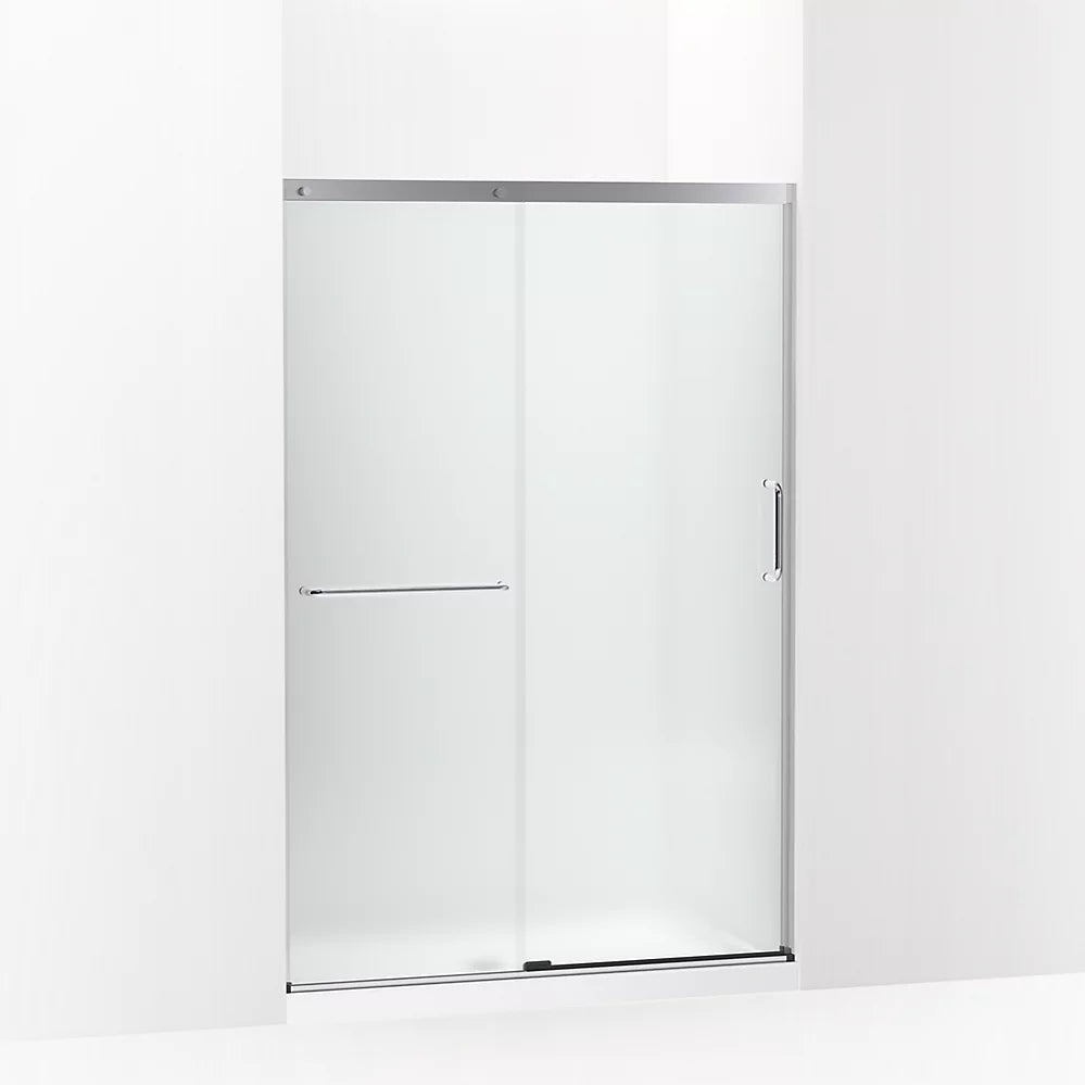 Kohler Sliding shower door, 70-1/2" H x 44-1/4 - 47-5/8" W, with 1/4" thick Frosted glass