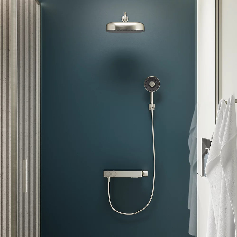Kohler Two-way exposed thermostatic valve with shower column for rainhead and handshower