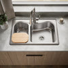 Kohler Staccato™ 33" top-mount double-bowl kitchen sink