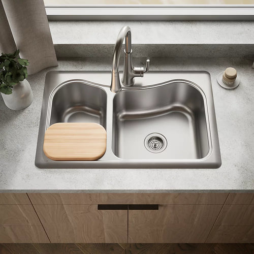 Kohler Staccato™ 33" top-mount double-bowl kitchen sink