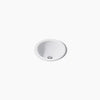 Kohler 13-1/4" round drop-in/undermount bathroom sink, no overflow