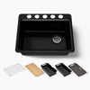 Kohler Riverby® 27" undermount single-bowl workstation kitchen sink
