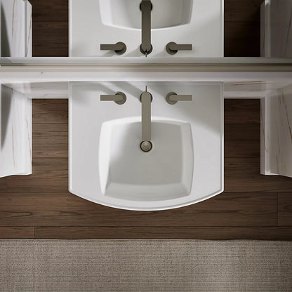 Kohler 23-3/4" rectangular pedestal bathroom sink