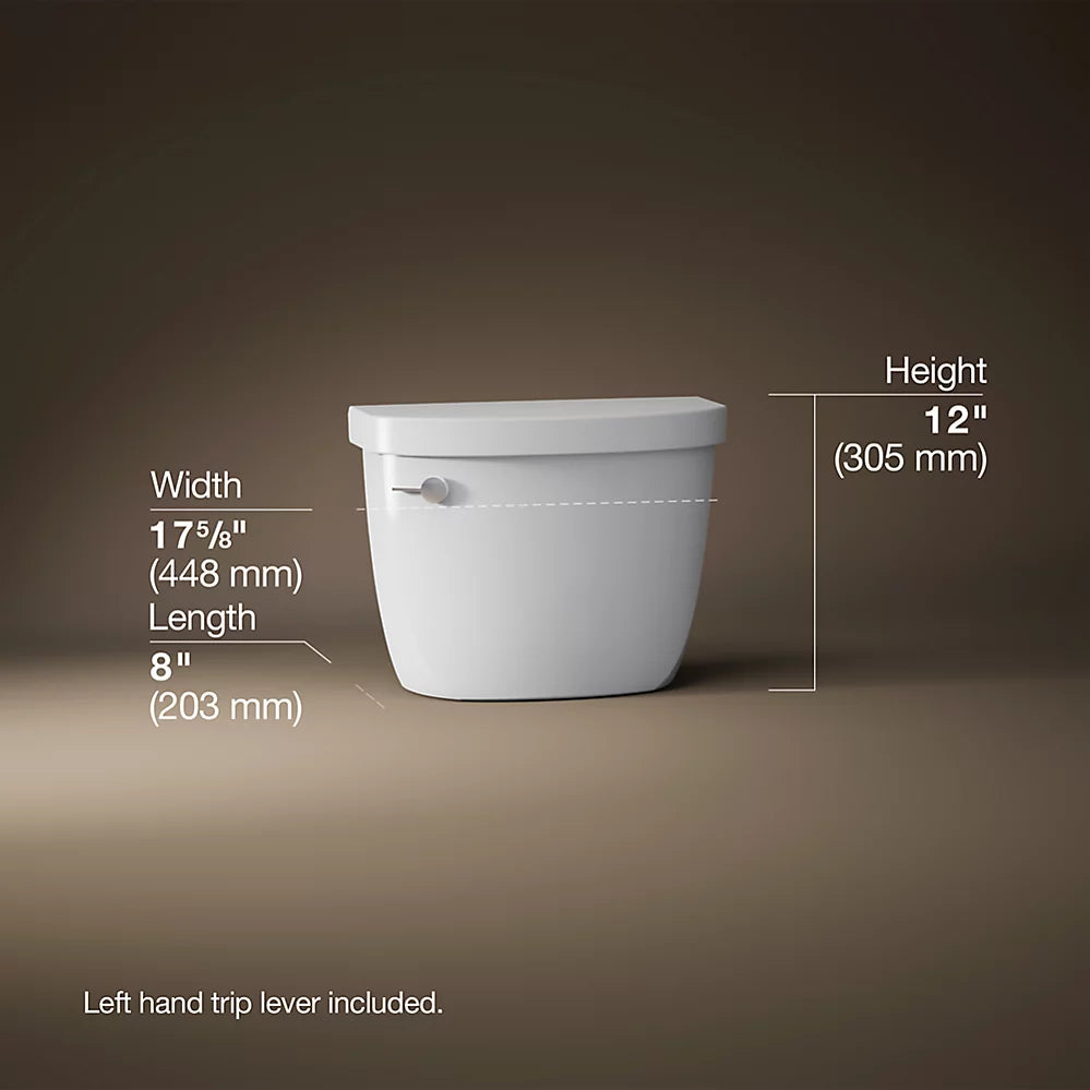 Kohler Cimarron® ContinuousClean ST toilet tank, 1.28 gpf