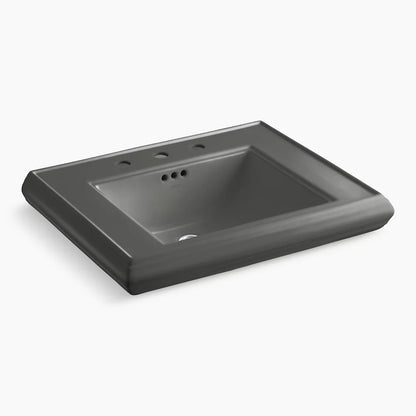 Kohler Pedestal/console table bathroom sink basin with 8" widespread faucet holes