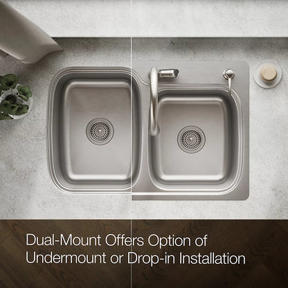 Kohler All-In-One 33" top-/undermount double-bowl kitchen sink