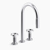 Kohler Billet® Touchless pull-down kitchen sink faucet with two-function sprayhead