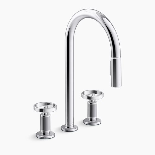 Kohler Billet® Touchless pull-down kitchen sink faucet with two-function sprayhead