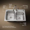 Kohler All-In-One 33" top-/undermount double-bowl kitchen sink