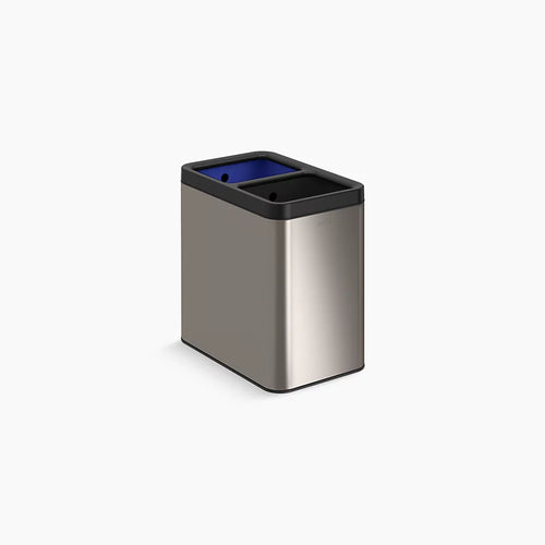 Kohler 22-liter dual-compartment open-top trash can