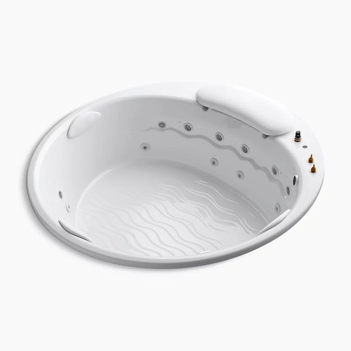 Kohler 75" x 75" drop-in heated whirlpool bath with chromatherapy