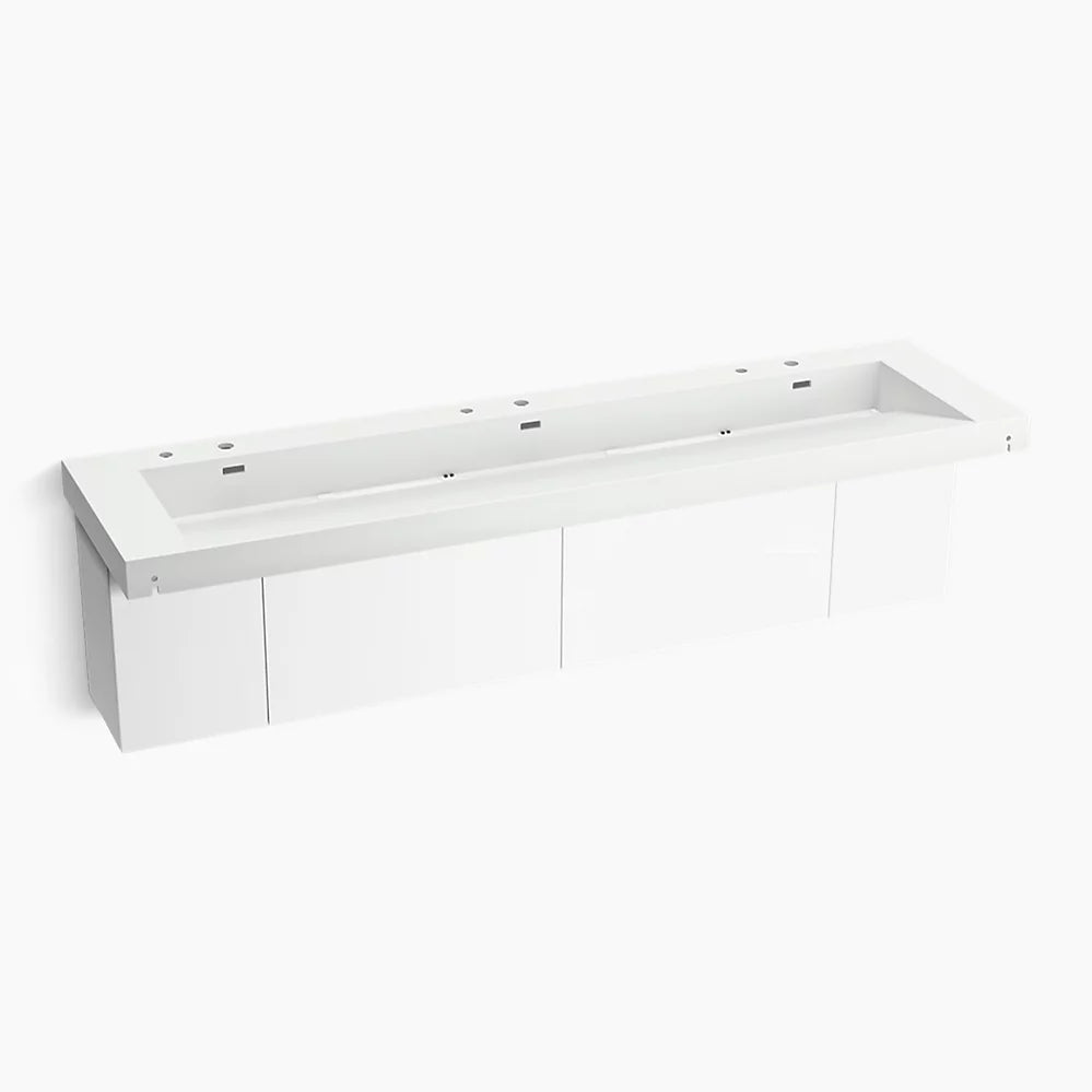 Kohler 90" wall-mount trough lavatory system