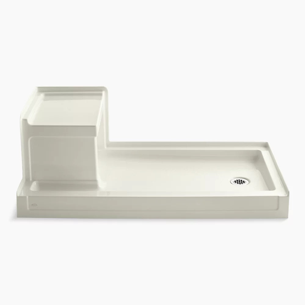Kohler Tresham® 60" x 32" alcove shower base, right drain