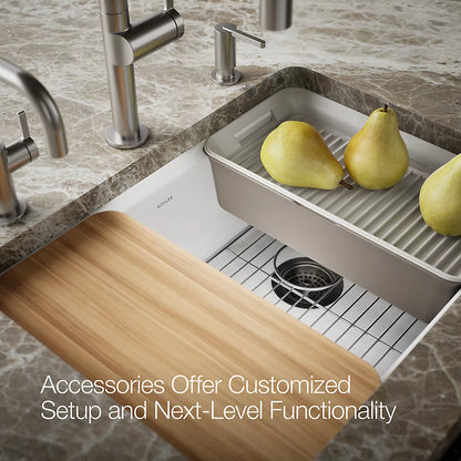 Kohler Riverby® 27" undermount single-bowl workstation kitchen sink