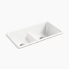 Kohler Smart Divide® 33" top-/undermount double-bowl kitchen sink