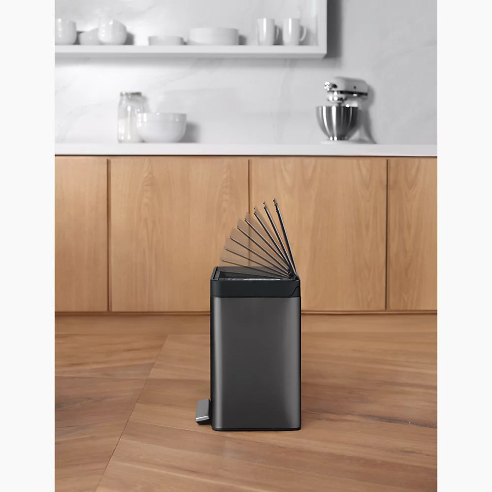 Kohler 8-gallon stainless steel step trash can