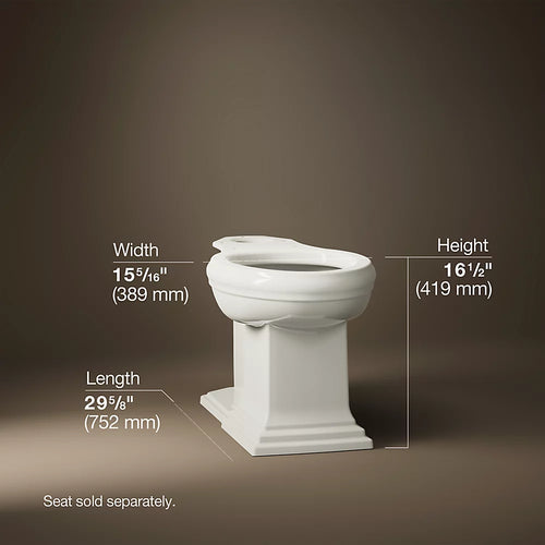 Kohler Memoirs® Elongated bowl with concealed trapway