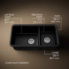 Kohler Cairn® 33-1/2" undermount double-bowl kitchen sink
