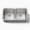 Kohler Undertone® 31-1/2" undermount double-bowl kitchen sink
