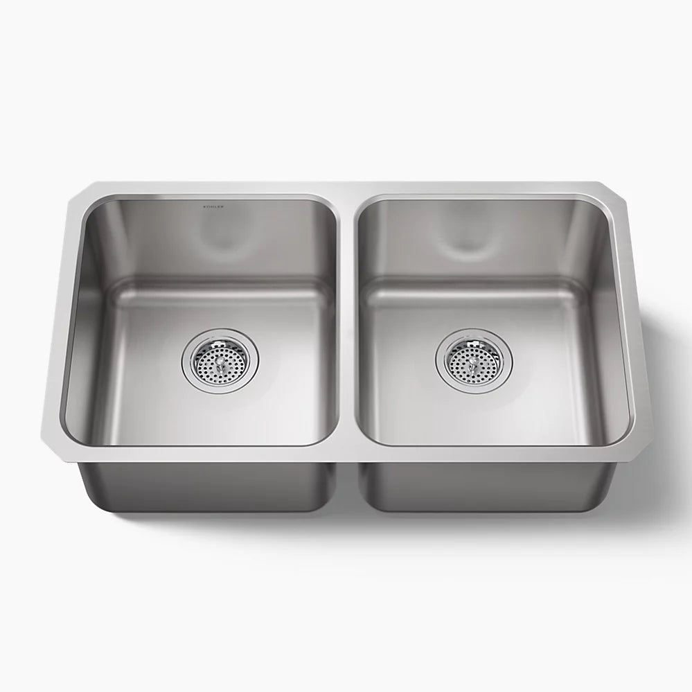 Kohler Undertone® 31-1/2" undermount double-bowl kitchen sink