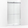 Kohler Frameless sliding shower door, 81-5/8" H x 44-5/8 - 47-5/8" W, with 3/8"-thick Crystal Clear glass