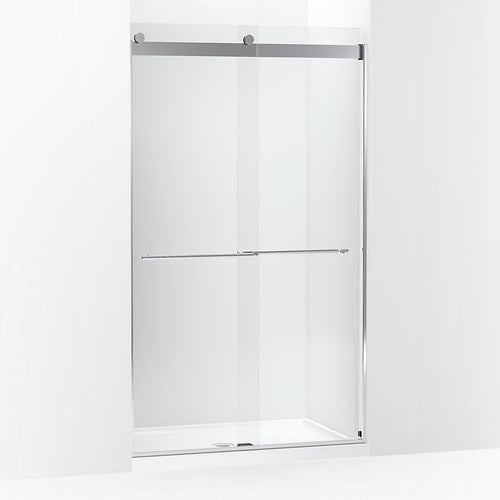 Kohler Frameless sliding shower door, 81-5/8" H x 44-5/8 - 47-5/8" W, with 3/8"-thick Crystal Clear glass