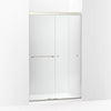 Kohler Sliding shower door, 76" H x 44-5/8 - 47-5/8" W, with 5/16" thick Crystal Clear glass