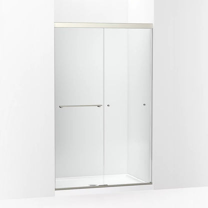 Kohler Sliding shower door, 76" H x 44-5/8 - 47-5/8" W, with 5/16" thick Crystal Clear glass