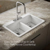 Kohler Riverby® 33" top-mount double-bowl kitchen sink