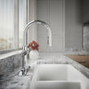 Kohler Touchless pull-down kitchen sink faucet with three-function sprayhead