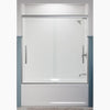 Kohler 63-9/16" H sliding bath door with 5/16"-thick glass
