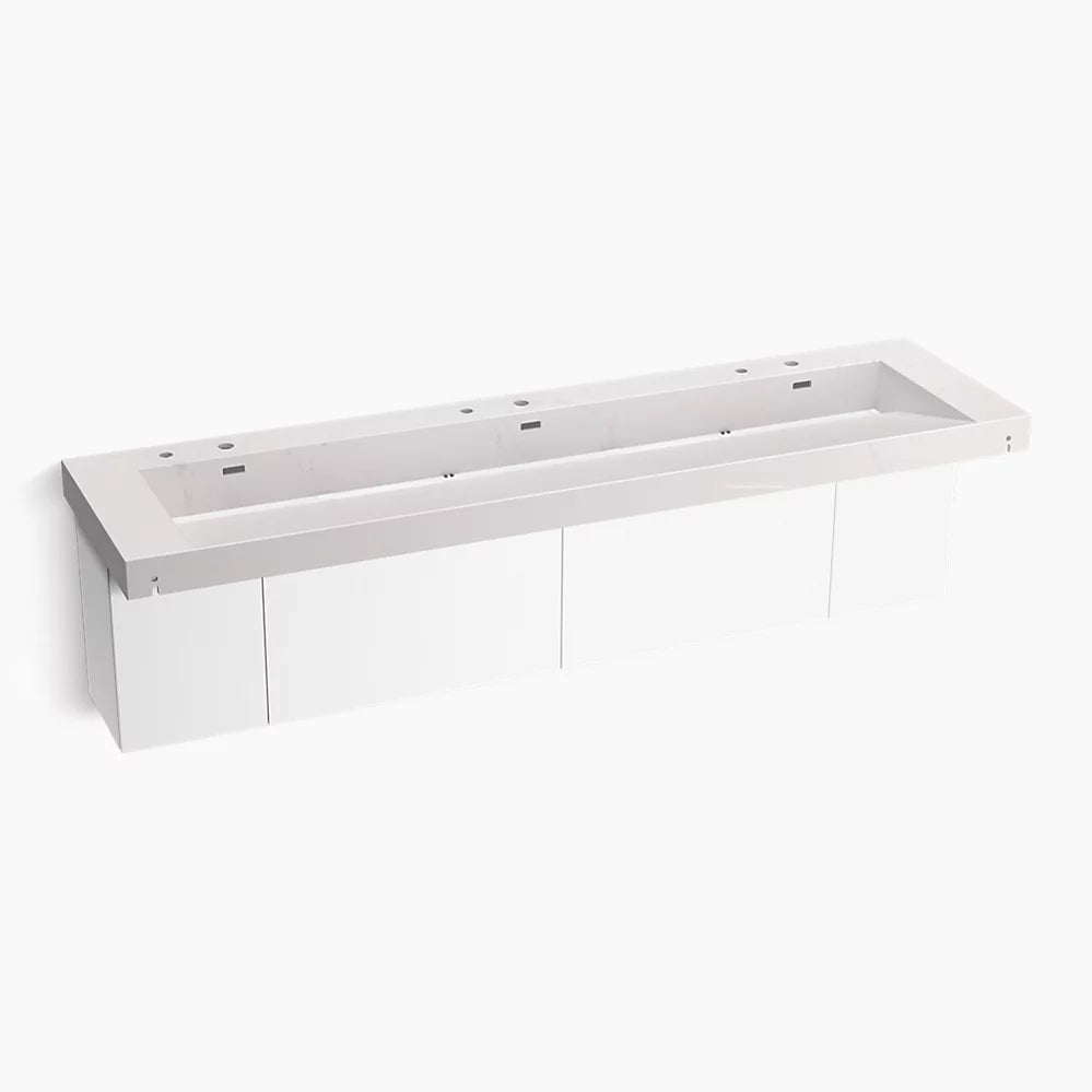 Kohler 90" wall-mount trough lavatory system