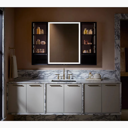 Kohler 12" x 32" framed medicine cabinet, left-hinged