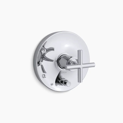 Kohler Rite-Temp® valve trim with push-button diverter and cross handle