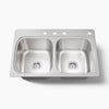 Kohler Verse™ 33" top-mount double-bowl kitchen sink