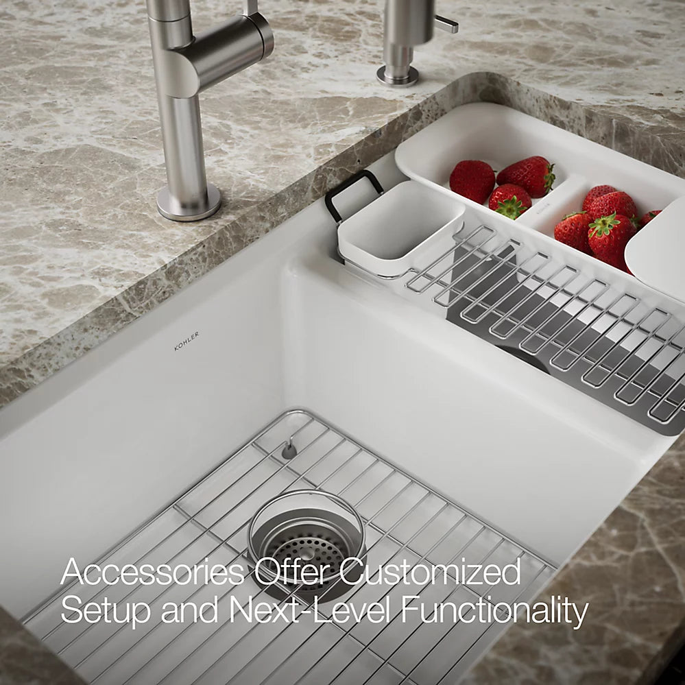 Kohler Riverby® 33" undermount double-bowl workstation kitchen sink
